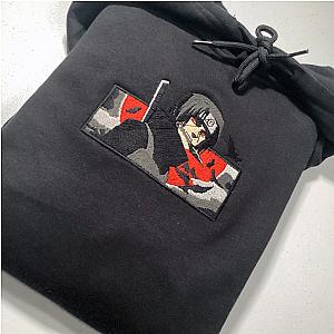 Sasuke Itachi Rage Boxed Embroidered Anime Hoodie CK3012