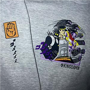 Jojo'S Bizarre Adventure Jotaro Kujo Star Platinum Kingdamn Custom Embroidered Hoodie CK3012