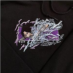 Naruto Sasuke Uchiha Lightning Kills Embroidered Gym Hoodie CK3012