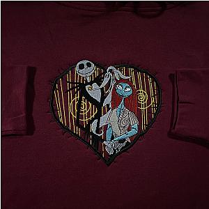 Jack Skellington And Sally Nightmare Before Christmas Embroidered Hoodie CK3012