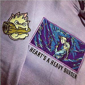 Howl'S Moving Castle A Heart'S A Heavy Burden Embroidered Anime Hoodie CK3012