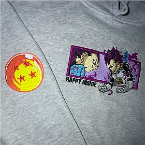 Happy Inside Super Saiyan God Vegeta Kingdamn Custom Embroidered Hoodie CK3012