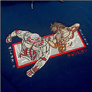 Attack On Titan Eren Jaeger Vs Reiner Braun Embroidered Hoodie CK3012