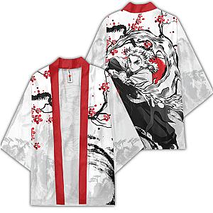 Kyojuro Rengoku Kimono Shirts Custom Kimetsu Anime Haori Japan Style OT2102