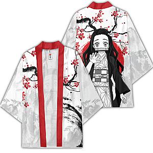 Nezuko Kimono Shirts Custom Kimetsu Anime Haori Japan Style OT2102