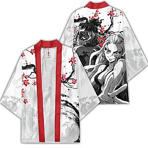 Gyutaro and Daki Kimono Shirts Custom Kimetsu Anime Haori Japan Style OT2102