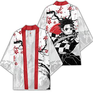 Tanjiro Kimono Shirts Custom Kimetsu Anime Haori Japan Style OT2102