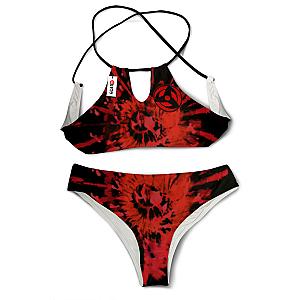 Obito Uchiha Mangekyo Sharingan Bikini Custom Anime Swimsuit Tie Dye Style OT2102