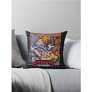 Streets of Rage Mega DriveGenesis Cover Throw Pillow