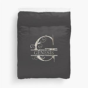 Genesis Name - Wood Style  Monogram Letter G The Genesis Name Gift For Genesis  -Gift shirt Duvet Cover