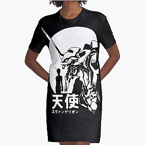 Neon Genesis Evangelion Retro Vintage Graphic T-Shirt Dress