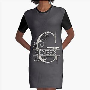 Genesis Name - Wood Style  Monogram Letter G The Genesis Name Gift For Genesis  -Gift shirt Graphic T-Shirt Dress