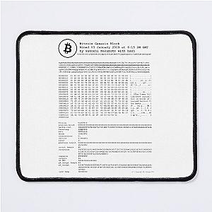 Bitcoin - Original Genesis Block - Satoshi Nakamoto Mouse Pad