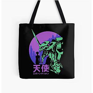 Neon Genesis Evangelion Retro Vintage All Over Print Tote Bag