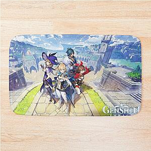 Genshin Impact Main Characters Bath Mat