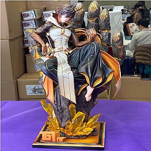 28cm Zhongli Sitting On Hand Genshin Impact Game Figure Doll Toy