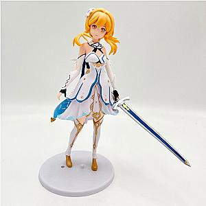 18cm The Traveler Lumine White Base Genshin Impact Game Action Figure Toys