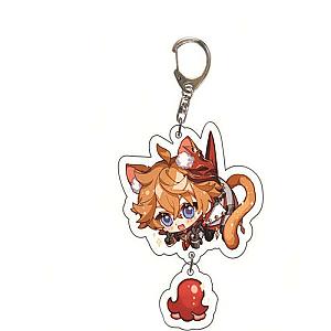 Genshin Impact Tartaglia Cosplay Acrylic Keychain G Shaped Buckle  Offical Merch FG2502