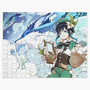 Genshin Impact - Venti, Dvalin and Wolf of The North Official Artwork Jigsaw Puzzle