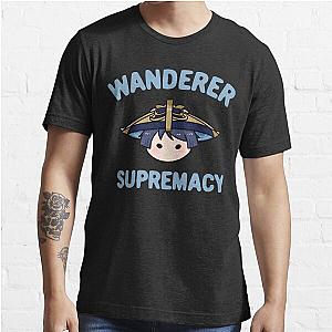 Genshin Impact Wanderer Scaramouche supremacy text - Morcaworks Essential T-Shirt