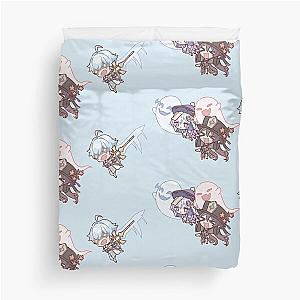 Genshin Impact Chibi Chongyun,  Qiqi, and Hu Tao Duvet Cover