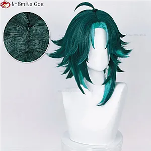 Game Genshin Impact Short Green Hair Cosplay Xiao Wig