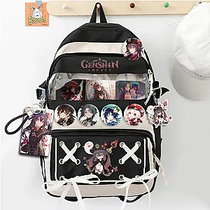 Genshin Impact Cartoon Students Book School Bags