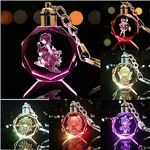 Anime Genshin Impact Crystal Luminous Keychain