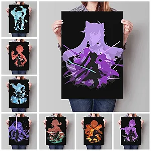 Game Genshin Impact Series Frameless Painting Decorative Art Poster