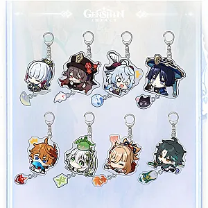 Anime Genshin Impact Game Characters Acrylic Keychains