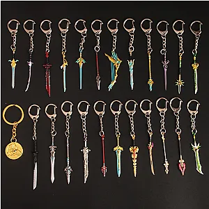 21Pcs/Lot Genshin Impact Sword Keychain