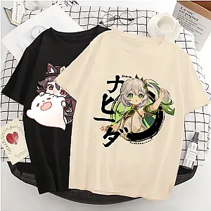 Genshin Impact Hu Tao Xiao Kaedehara Kazuha Cartoon T-shirts