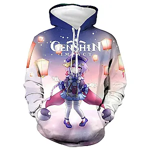 Game Genshin Impact Cosplay 3D Printing Fashion Hooded Sweatshirt