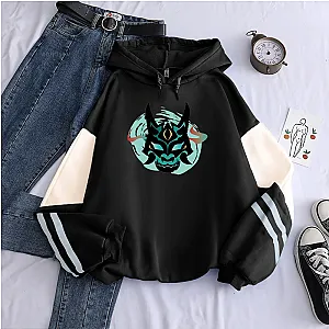 Genshin Impact Xiao Mask Fangs Printing Hoodies