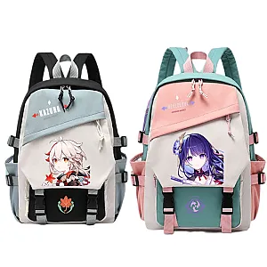 Genshin Impact Anime Cosplay Students School Bag Backpacks