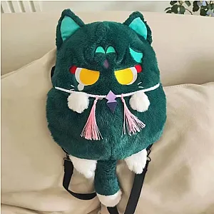 Genshin Impact Plush Scaramouche Cat Wanderer Cosplay Stuffed Toy Cute Shoulder Bag