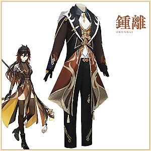 Genshin Impact Zhongli Cosplay Game Costume