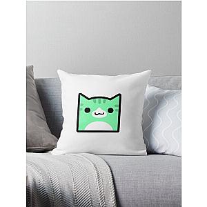 Juniper Geometry Dash icon cat cube Throw Pillow