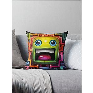 Geometry Dash Throw Pillow