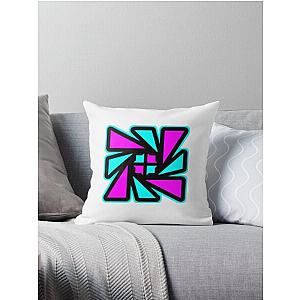 Riot Cube Geometry Dash Icon Throw Pillow