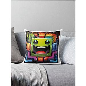 Geometry Dash Throw Pillow
