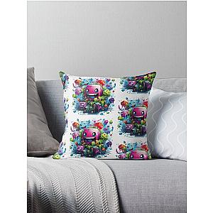 Geometry Dash Throw Pillow
