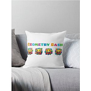 Geometry Dash Throw Pillow
