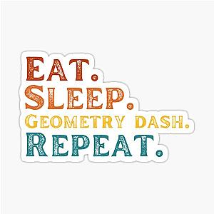 Eat Sleep Geometry Dash Repeat Sticker
