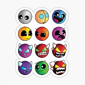 Geometry Dash Demon Faces Sticker