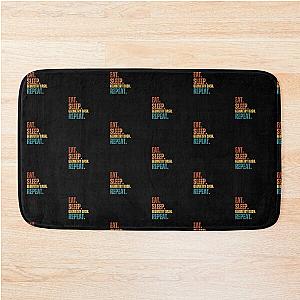 Eat, sleep, geometry, dash, repeat, bath mat