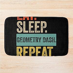 Eat Sleep Retro Geometry Dash Vintage Bath Mat