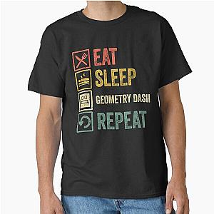 Funny geometry dash repeat retro vintage classic t-shirt