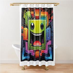 Geometry Dash Shower Curtain