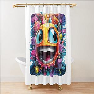 Geometry Dash Shower Curtain